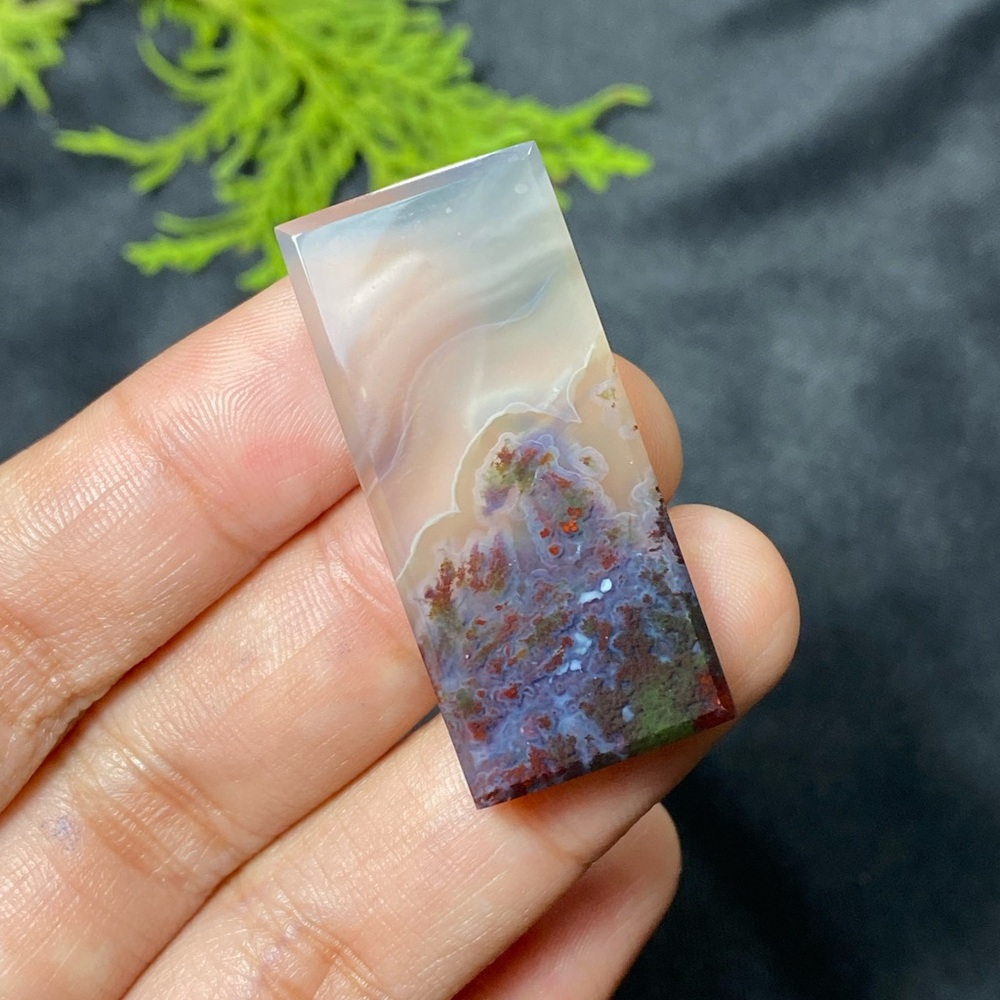 Rectangular Moss Agate Gemstone - image 2